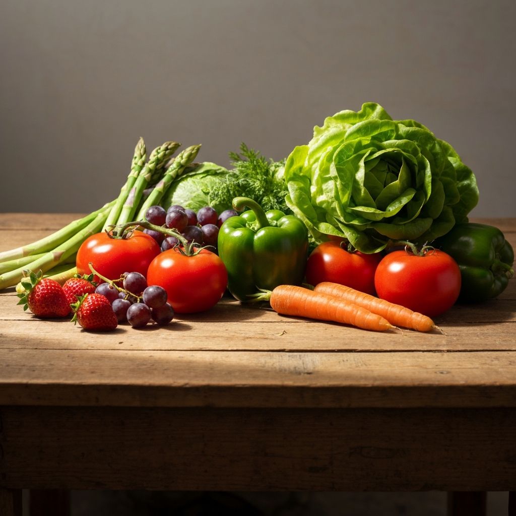 Variety of everyday food products